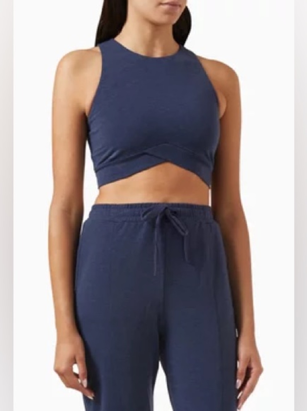 The Upside Asana Phoebe Tie Top Indigo XXS